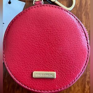 NWT Brahmin RADIANT RED MYSTIC Circle Coin Wallet
